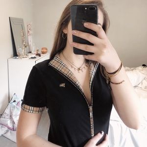 Burberry zip up top